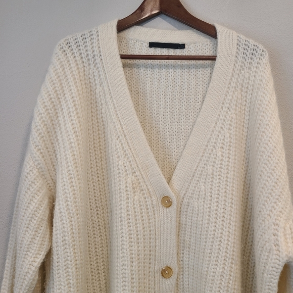 Jenni Kayne Alpaca Cocoon Ivory Cardigan - Picture 5 of 9